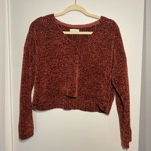 ‼️SOLD‼️PacSun Burnt Orange Cropped Sweater